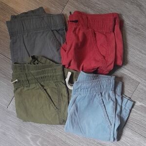 Childrens Place Kids Bottoms Set - Red, Green, Blue, Gray Size 6